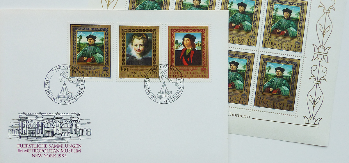 Bildmotive aus der Fürstlichen Sammlung. Die Rahmengestaltung ist den Originalrahmen nachempfunden. 
<br>