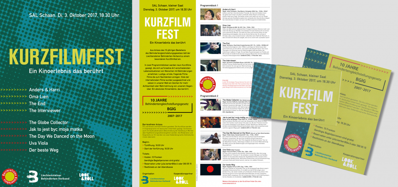 Flyer, in offener Form auch als Kleinplakat zu verwenden.