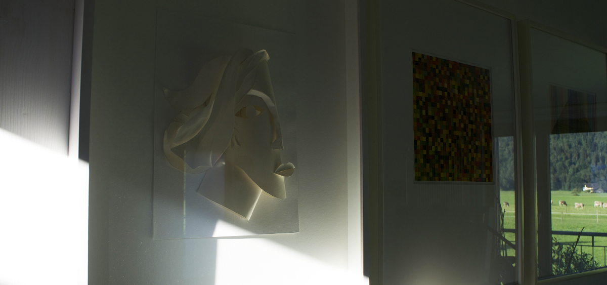 Lichtstimmung, Papierarbeit von Tochter Lara.